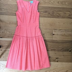 Draper James Salmon Eyelet Midi Dress